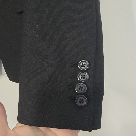 J. Crew Regent Blazer Wool Blend in Black Academia Preppy Equestrian Office Care - Picture 7 of 10